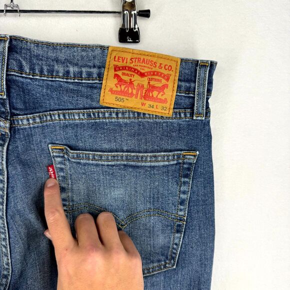 Levi Strauss & Co. 505 Denim Jeans Mens Size W34 L32 - Picture 6 of 11